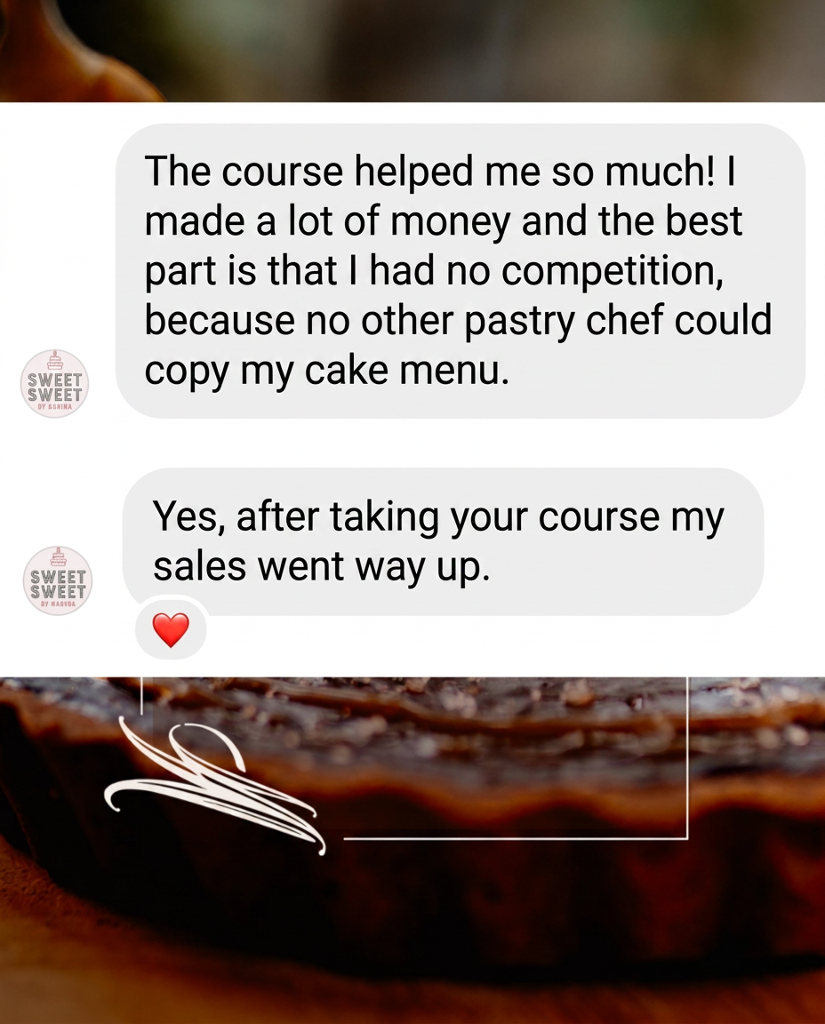 Student testimonial about the High-Profit Pastry Method